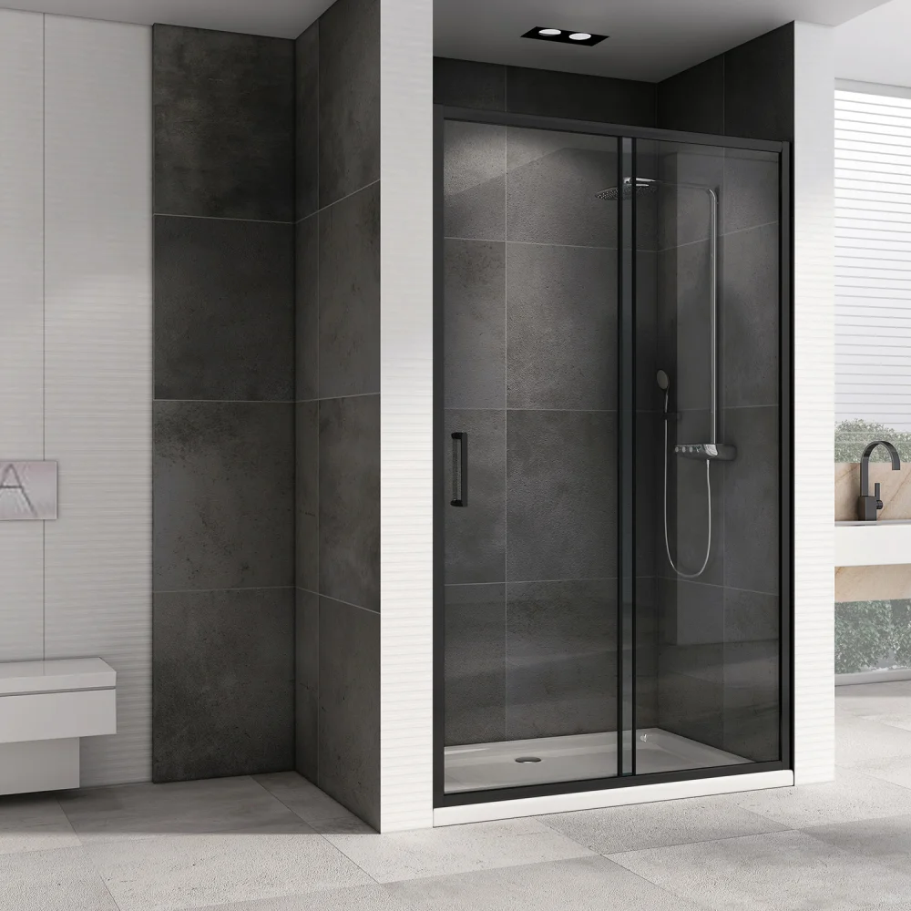 Душевая дверь 150*190 ABBER Schwarzer Diamant AG30150B5
