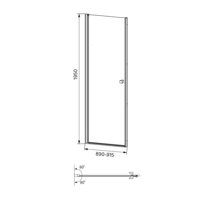 Душевая дверь IDDIS Ray распашная 890-915х1950 RAY6CP9i69