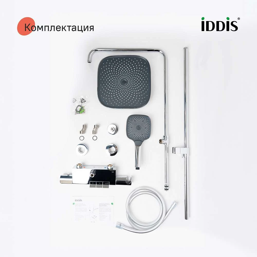 Душевая система IDDIS SpaHome с тропическим душем, глянцевый хром, SPHSBTKi06