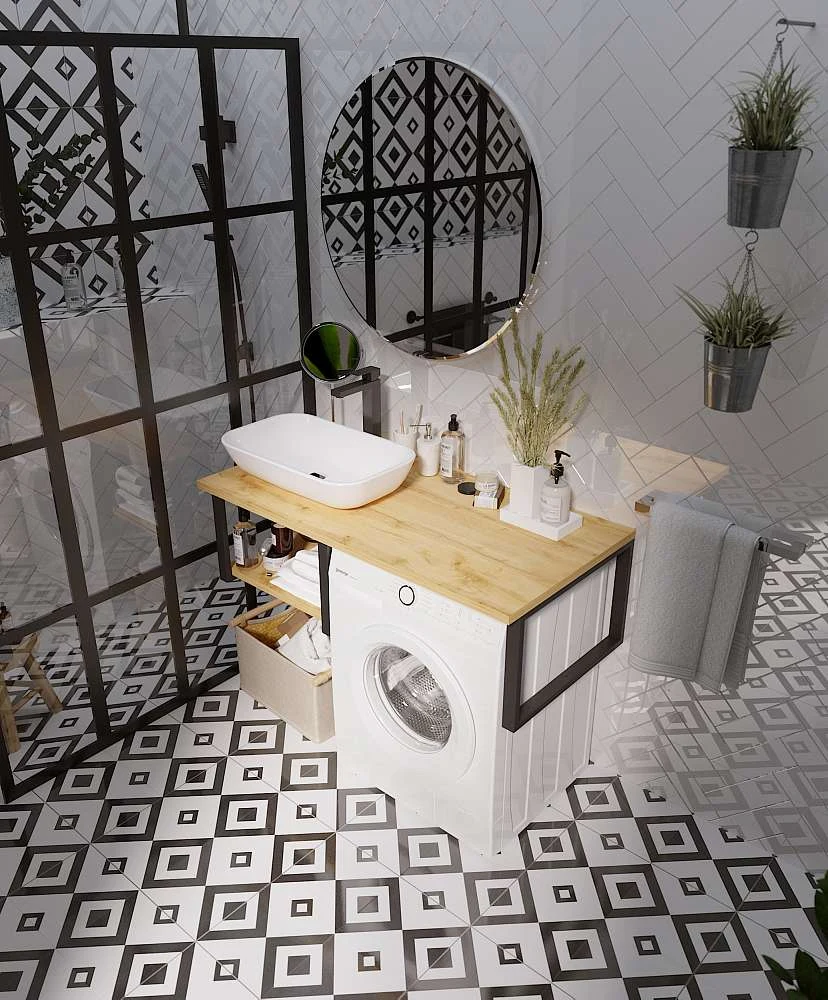 Столешница под стир.машину ГРАНЖ ЛОФТ/GRUNGE LOFT 120 дуб вотан