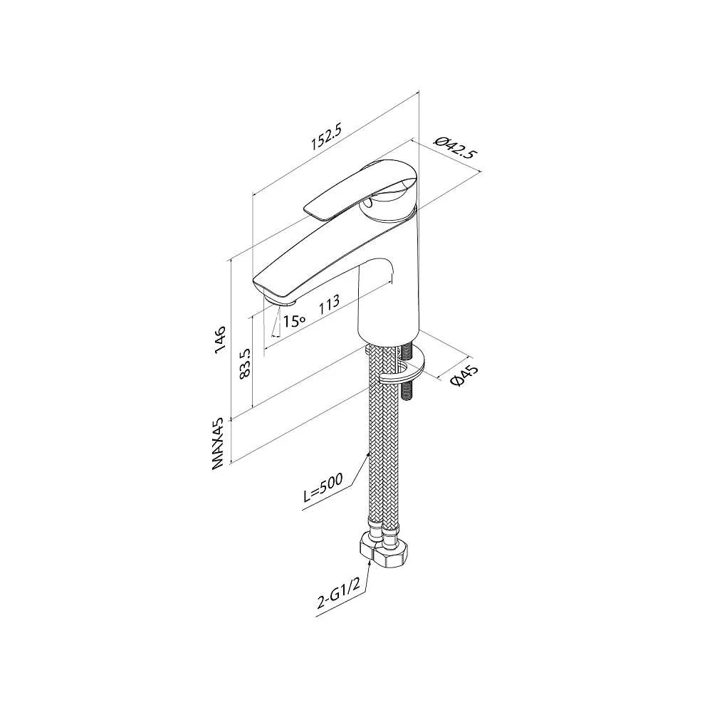 Смеситель для раковины IDDIS Ray RAYSB00i01