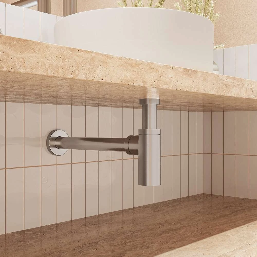 Сифон для раковины IDDIS Optima Home бутылочный матовый хром OPTBC00i84