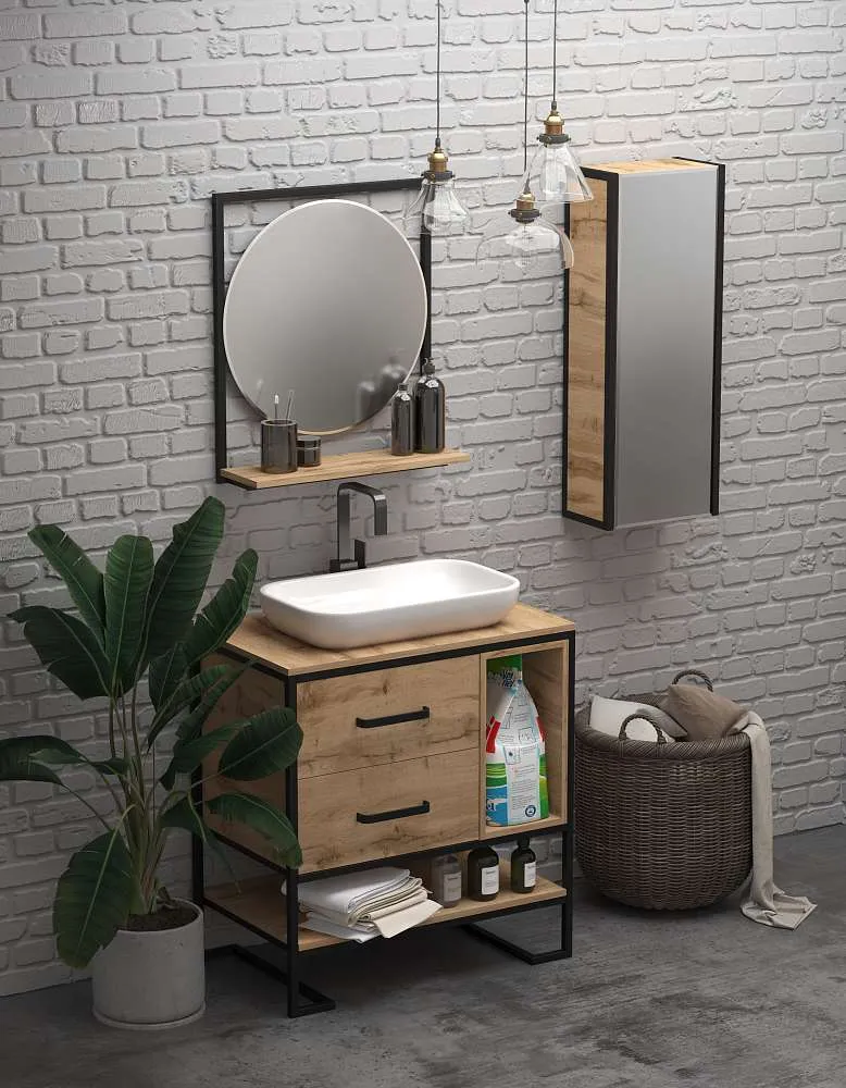 Пенал зеркальный ГРАНЖ ЛОФТ/GRUNGE LOFT 35П 1д