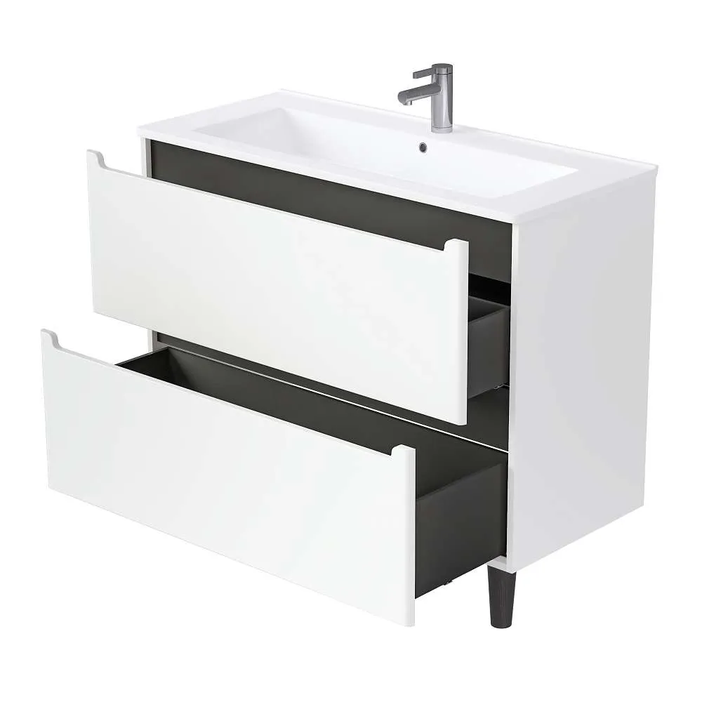 Тумба под раковину КОДА/Coda 75Н (750х887х471) 2я перламутр белый