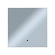Зеркало Shape Strict (600х600х30) квадрат черный К01 LED датчик