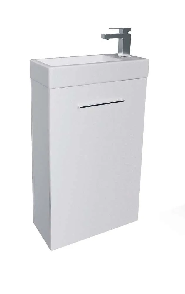 Тумба под раковину Ноктюрн 40П 1д мдф белый глянец