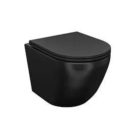 Унитаз подвесной IDDIS безободковый Blanco черный матовый BLAR3BMi25