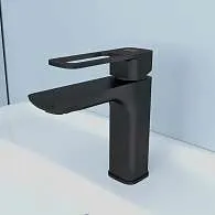 Смеситель для раковины IDDIS Slide черный SLIBL00i01