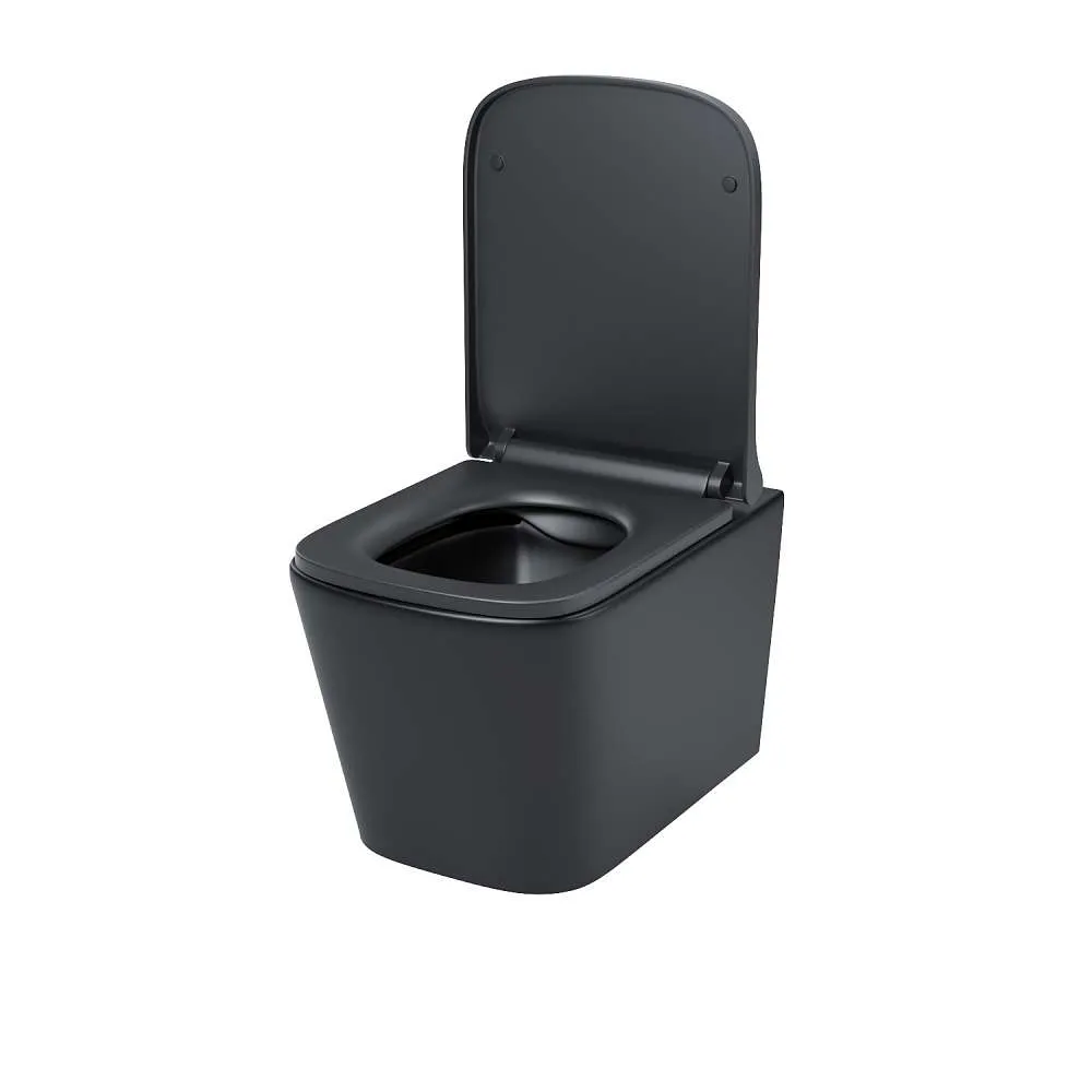 Унитаз подвесной IDDIS Bild безободковый черный матовый BILR2BMi25