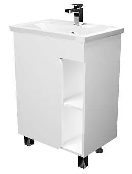 Тумба под раковину Nuvo 70Н 1д. Белый глянец