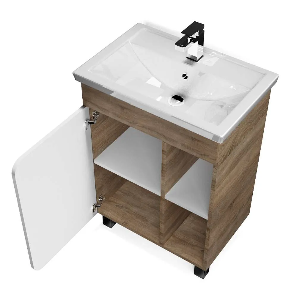 Тумба под раковину НУВО/Nuvo 60Н 1д. дуб сонома