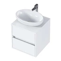 Тумба со столешницей Veil 50П (500х500х500) 2я белая аляска