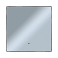 Зеркало Shape Strict (800х800х30) квадрат черный К01 LED датчик