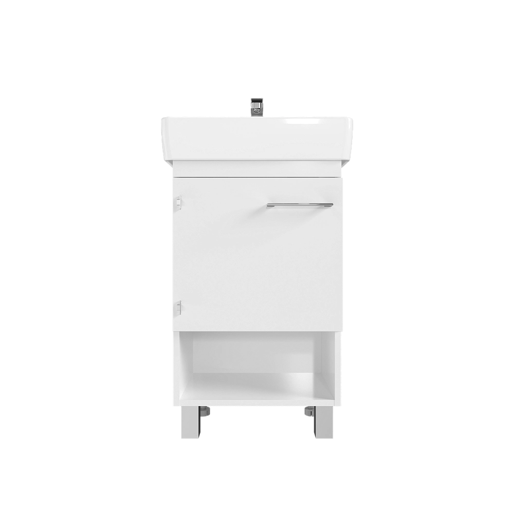 Тумба под раковину ТЕРА/Tera 55Н 1д. белый глянец