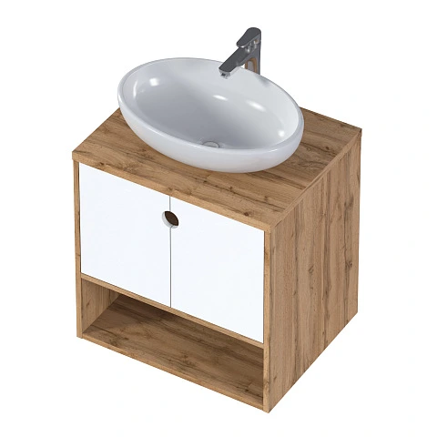 Тумба ЭКОНОМ/ECOnomical 60П 2Д белый