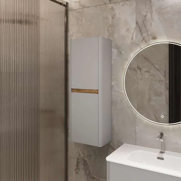 Пенал Mona 40П (400х1100х250) 2д агатовый серый