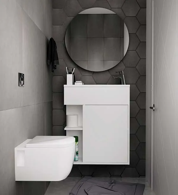 Тумба с раковиной Stretto 70П 1д. Белый глянец