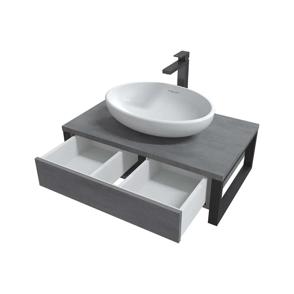 Тумба ГРАНЖ ЛОФТ/GRUNGE LOFT 80П 1в.я бетон лофт