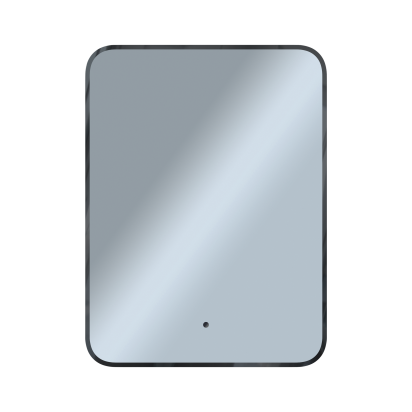 Зеркало Shape Soft (600х800х30) прямоугольник черный К01 LED датчик
