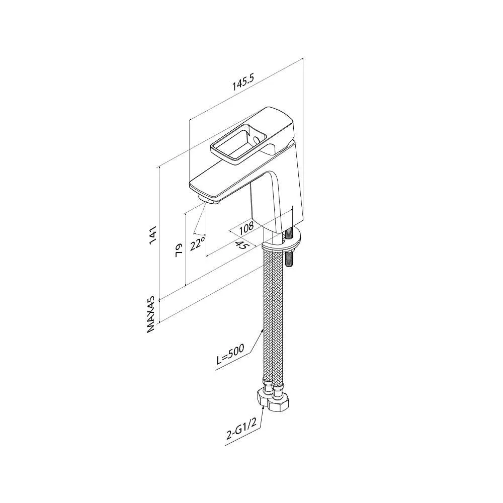 Смеситель для раковины Iddis Bild черный матовый BILBL00i01