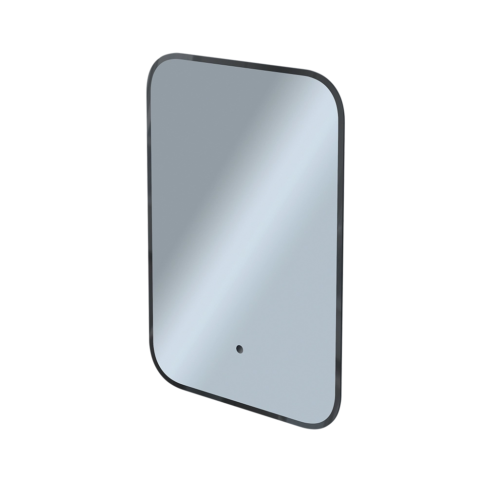 Зеркало ФОРМА СОФТ (400х600х30) прямоугольник черный К01 LED датчик