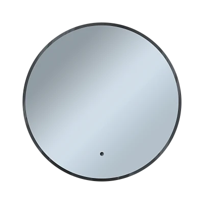 Зеркало ФОРМА ГАЛО (800х800х30) круг черный К01 LED датчик