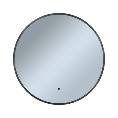 Зеркало Shape Soft Plus (800х800х30) круг черный К01 LED датчик