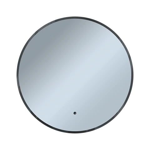 Зеркало ФОРМА ГАЛО (800х800х30) круг черный К01 LED датчик