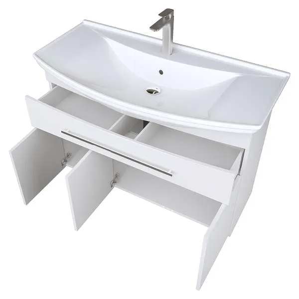 Тумба под раковину Lina Classic New 105Н 1в.я 3д Белый глянец