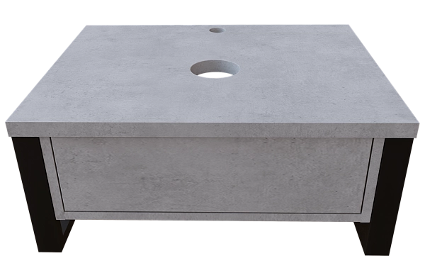 Тумба со столешницей GRUNGE LOFT 60П 1в.я Бетон светлый