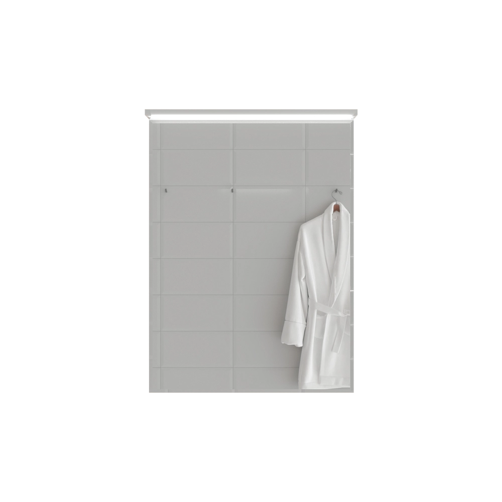 Зеркало-шкаф Соната 60 1д с подсветкой, белый глянец