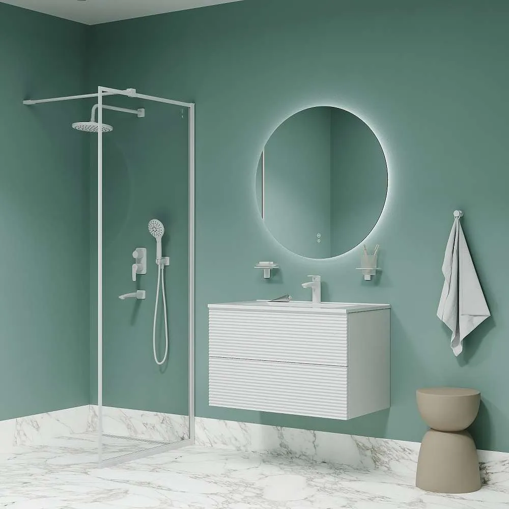 Смеситель для раковины IDDIS Ray белый RAYWT00i01