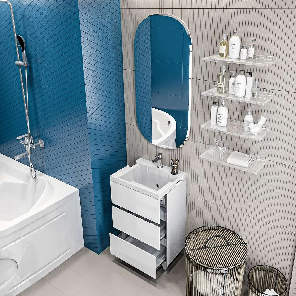 Тумба с раковиной МОДУЛЬ М/Bumble 60Н 2я