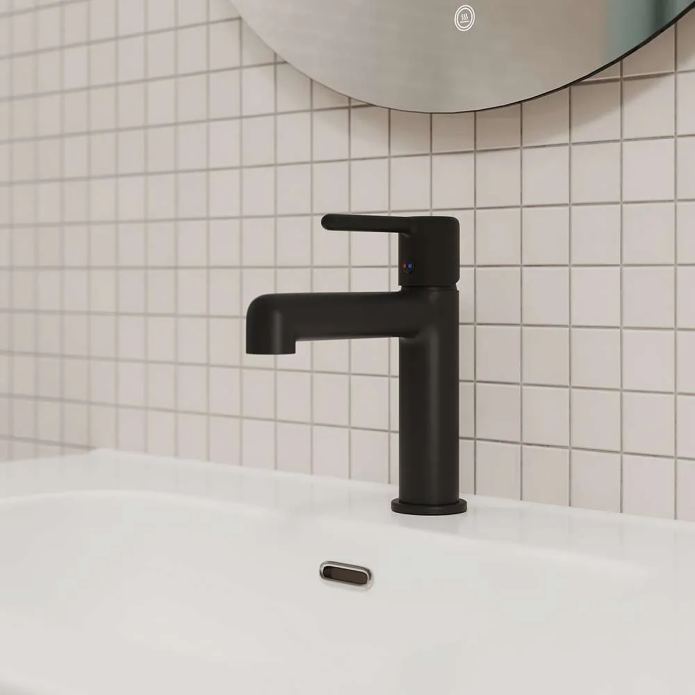 Смеситель для умывальника IDDIS Aiger черный матовый AIGBL00i01