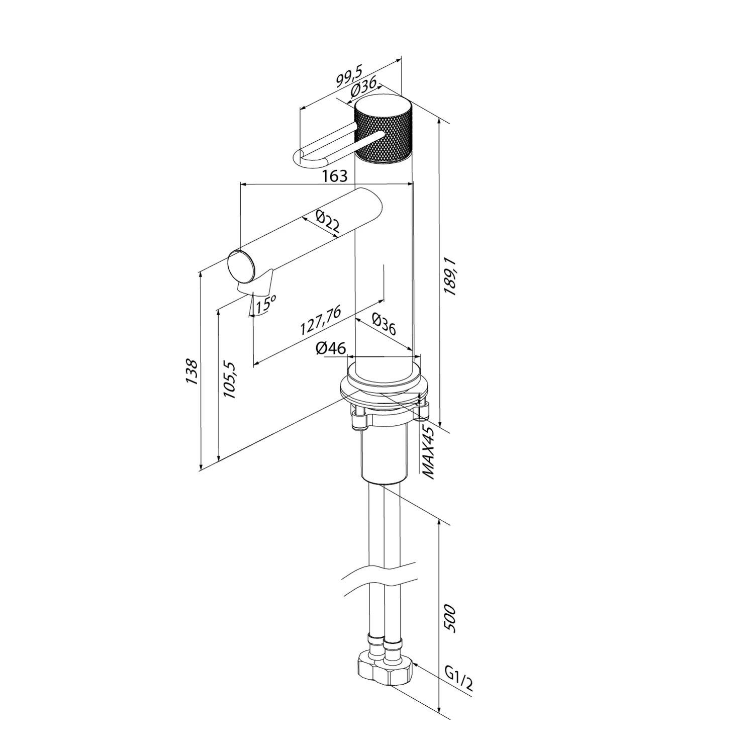 Смеситель для раковины IDDIS Duna DUNSB00i01