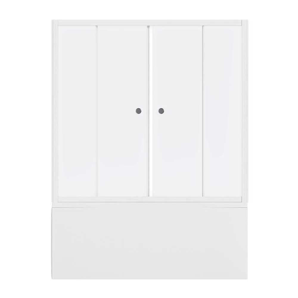 Шторка для ванны 150х140 МW (белый)