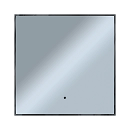 Зеркало Shape Strict (800х800х30) квадрат черный К01 LED датчик