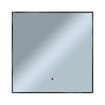 Зеркало Shape Strict (800х800х30) квадрат черный К01 LED датчик