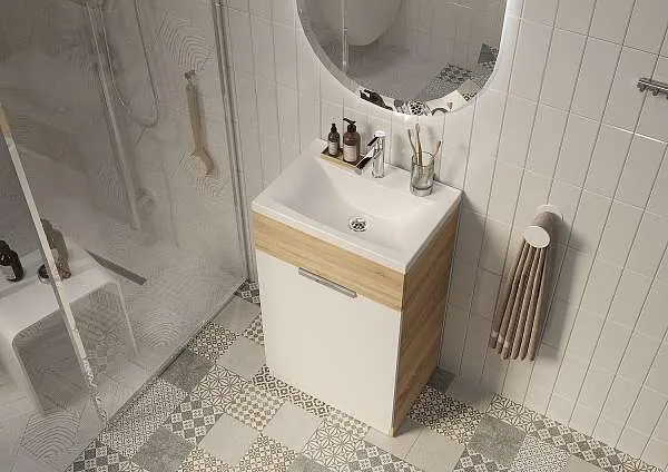Тумба с раковиной Revo 50Н 1д. Дуб Сонома