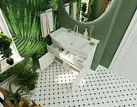 Тумба под раковину Lina New 85Н 1в.я 2д Белый глянец