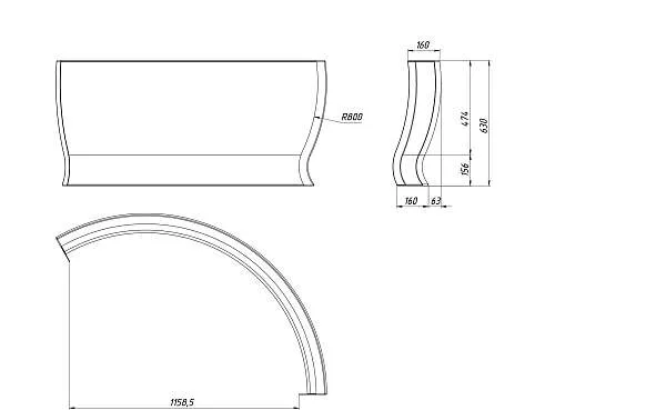 Панель "OMEGA New" комплект из 3 элементов