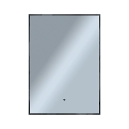 Зеркало Shape Strict (500х700х30) прямоугольник черный К01 LED датчик