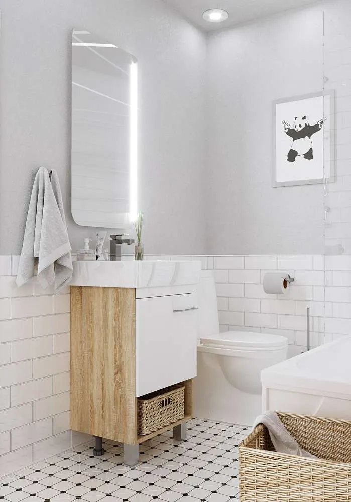 Тумба под раковину ТЕРА/Tera 50Н 1д. дуб сонома