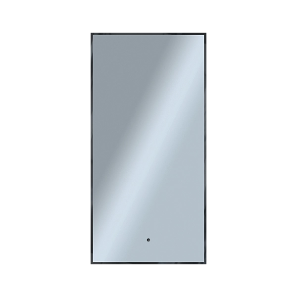 Зеркало Shape Strict (500х1000х30) прямоугольник черный К01 LED датчик