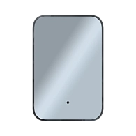 Зеркало Shape Soft (400х600х30) прямоугольник черный К01 LED датчик