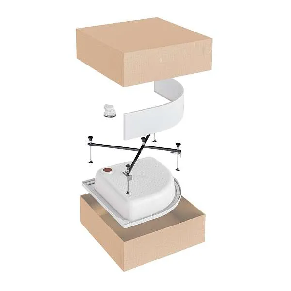 Поддон  ВОЛЬТА/VOLTA 900х900 высокий сектор комплект Премиум