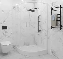 Поддон "Tondo" полукруг.90*90 комплект