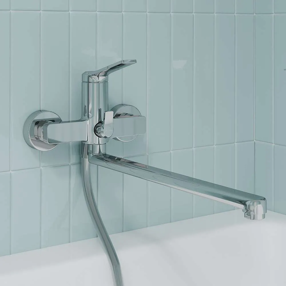 Смеситель для ванны IDDIS Паркер с длинным изливом PARSB02i10WA