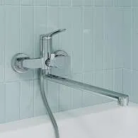 Смеситель для ванны IDDIS Паркер с длинным изливом PARSB02i10WA