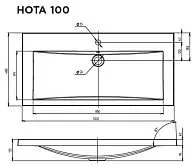Раковина "Нота New Polytitan 100"